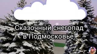 Сказочный снегопад в Подмосковье.