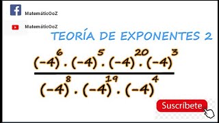 EJERCICIOS RESUELTOS PROPIEDADES BÁSICAS TEORÍA DE EXPONENTES NIVEL (1.5)ÁLGEBRA SECUNDARIA Y PRE U