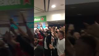 England fans chanting in the concourse before the Germany game 29/06/21