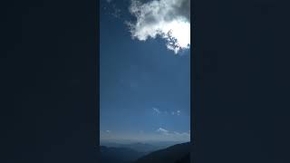 Two crows 🕊️ in the sky on 🏔️#travel #nature #birds #sky #shorts #beautiful #mountains