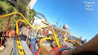 Big Dipper 4K POV Chest Mounted GoPro | Single Rail Launch Coaster at Luna Park, Sydney, Australia