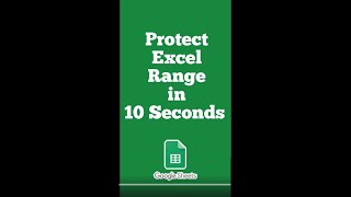 Protect the Excel Cell Range Smartly in 10 Seconds !! #shorts