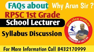 First Grade Chemistry Related All Questions Which want to You Know Answered By Arun Sir And Syllabus