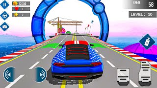 GT Car Stunt Mega Ramp - High Ramp Car Impossible Racing - Gameplay Android