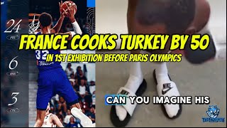 Wemby looks like he’s playing with Children. France cooked Turkey by 50 olives 96-46.