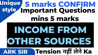 Income from Other SOURCE Taxable/exempt DIRECT TAXATION SHORT NOTE TYBCOM SEM 5 /MCOM/SYBAF/SYBBI