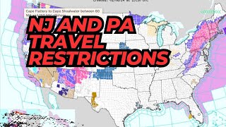 NJ and PA Issue Travel Restrictions For Winter Storm