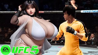 🐲 UFC5 Bruce Lee vs Beautiful Sumo UFC 5 - Real Match 🐲