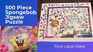 500 Piece SpongeBob Square Pants Jigsaw Puzzle | Time lapse Video