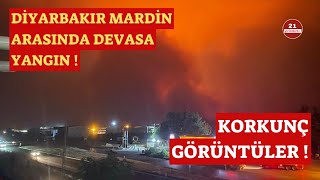 Diyarbakır ve Mardin İlçeleri Arasında Devasa Yangın !