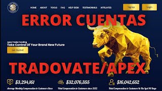 Cuenta evaluación Tradovate parece una cuenta simulada en Ninjatrader by APEX Trader Funding