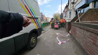 mini explosion on Osmaston road