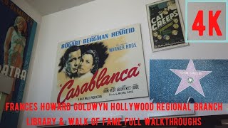 TravelSpy 4k Walkthrough: Frances Howard Goldwyn Hollywood Regional Branch Library & Walk of Stars