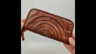 ATENA - Leather Spiral Zip-Around Wallet by Campomaggi