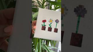 simple Minecraft flowers painting ✨🌸🎨 #diy #painting #acrylic