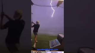 Lightening Strikes Golf Ball