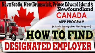 How To Find Designated Employer in Nova Scotia, New Brunswick, Prince Edward Island & Newfoundland