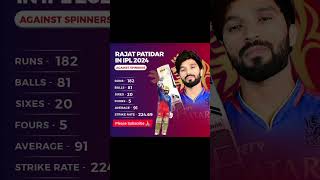 Rajat Patidar In IPL 2024 AGAINST SPINNER #short #rajatpatidar #viral #viralshorts#ipl #cricket