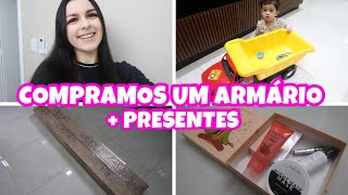 COMPREI UM ARMÁRIO PARA A COZINHA, NÃO CONSEGUIMOS MONTAR + PRESENTES  PARA O BÊ + DIA DAS CRIANÇAS