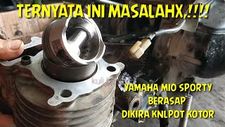 tutorial//cara mengatasi Yamaha Mio berasap tipis