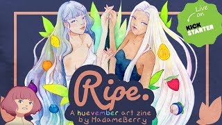 Painting a Zine Cover ✿ RIPE Fruit Girls Zine Kickstarter!