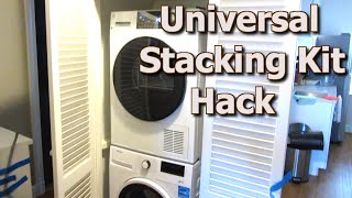 Universal Stacking Kit Hack Tip for any Washer and Dryer | How to Stack 2 Different Brands or Models