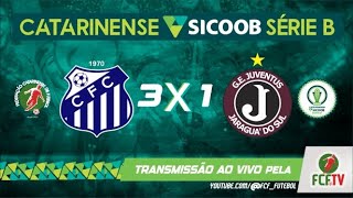 MELHORES MOMENTOS  -  CARAVAGGIO 3 X 1 JUVENTUS - CATARINENSE SICOOB SÉRIE B 2024 - SEMIFINAL