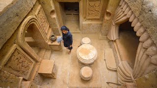 Girl Built The Most Amazing Underground Temple