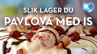 Pavlova med is og bær oppskrift | TINE Kjøkken