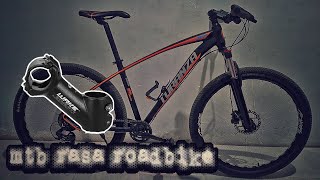 Upgrade Stem Sepeda - Merk Wake 45 ° derajat degree panjang 90mm - [MTB rasa Roadbike]