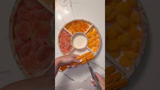 🍊ASMR Orange Candy Filling Platter🍊#short #shorts #ytshorts #candy #candyplatter #asmr #asmrcandy