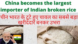 China becomes the largest importer of Indian broken rice|चीन भारत के टूटे चावल का सबसे बड़ा खरीददार