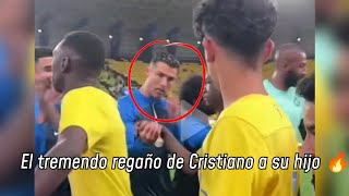 El tremendo regaño de Cristiano Ronaldo a su hijo por haberle hecho un desplante 🔥