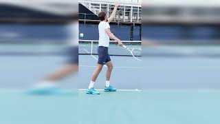 Daniil Medvedev Practice and Fan Interaction at Miami Open