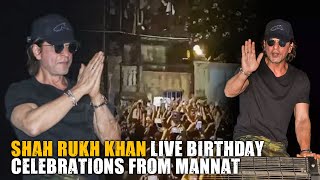 Shah Rukh Khan's Birthday Bash LIVE From Mannat | SRK's 59th B'day | King Of Bollywood