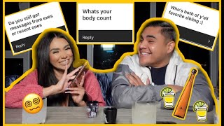 COUPLES TRUTH OR DRINK!! *JUICY QUESTIONS*