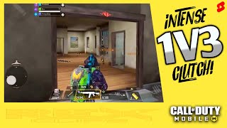 😜COD Mobile Intense moments 🔥| 1v3 Clutches| Short!