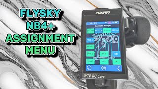 Flysky NB4+ Assignment menu settings guide.