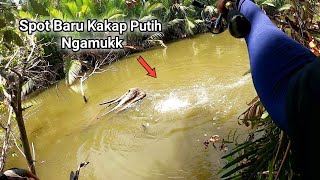 NEMU SPOT KAKAP PUTIH DI SUNGAI KECIL || MANCING BLUSUKAN