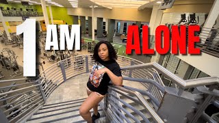 ALONE IN LA FITNESS AT 1 AM… | GYM VLOG