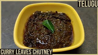 Curry Leaves Chutney - కరివేపాకు  చట్నీ