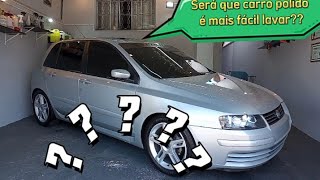 Como é lavar um carro com polimento e proteções, Facilidade em lavar o Stilo!