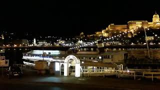 River Danube Budapest evening clip