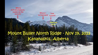 Mount Buller North Ridge - Nov 19, 2022 - Kananaskis, Alberta - Doug Lutz