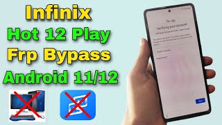 how to frp bypass hot 12 play || frp  bypass hot 12 play ||   without pc frp bypass x6816c 100% work