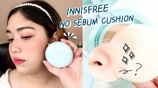 รีวิว+ทดสอบคุชชั่น Innisfree No Sebum Powder Cushion มาแรง! ติดทนมากกก แต่มัน... | Brightbnp