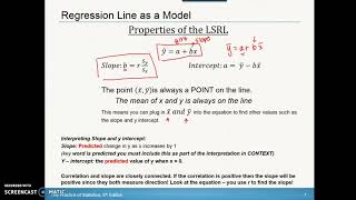 Unit 10 Lesson 3 - Video 1- Explanation of the LSRL