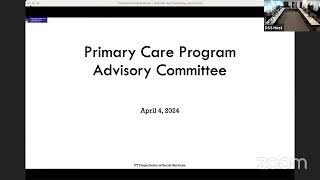 Primary Care Advisory Council Meeting  - April 2024