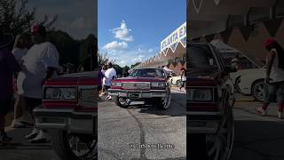 Box Chevy Caprice Brougham on Rucci Wheels arriving to the Certified Summer Car Show