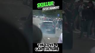 Car doing burnouts and rev limiting and Street racing , #automobile #racecar #carculture #cartok